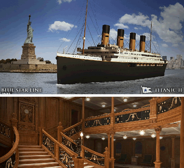Titanic 2 e grande scalone in stile Luigi XVI Titanic 2 e grande scalone in stile Luigi XVI