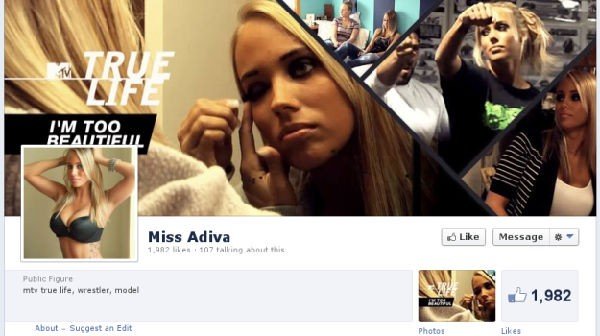 Dana Adiva, la ragazza troppo bella e infelice (Pagina Facebook)