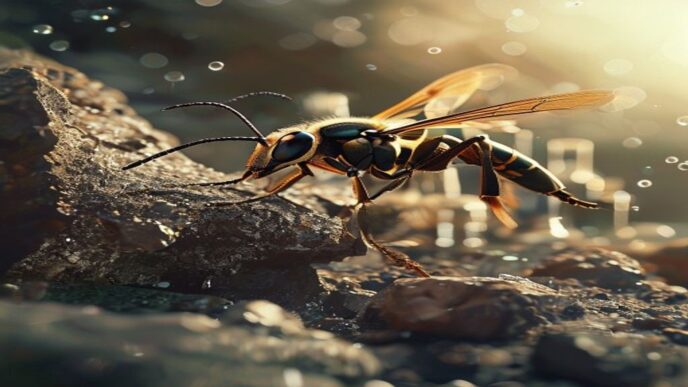 Immagine illustrativa generata con AI per: WASP-94A b: il pianeta dove le nuvole si trasformano in pietra